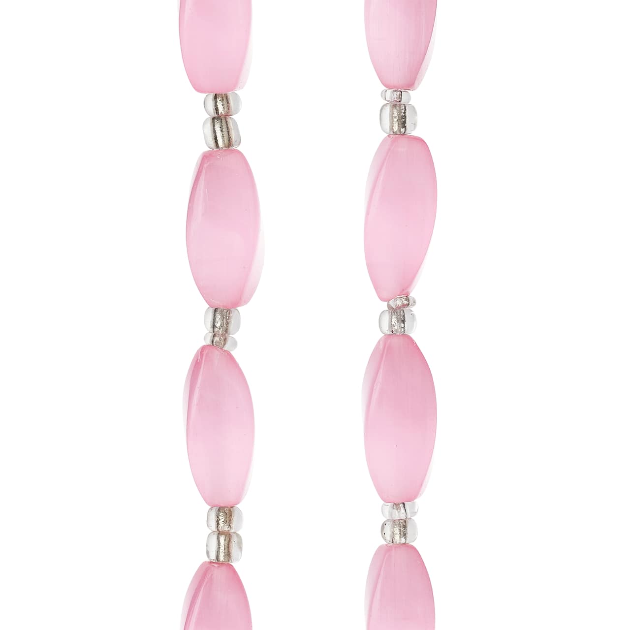 Pink Cat's Eye Glass Twist Beads, 16mm by Bead Landing™